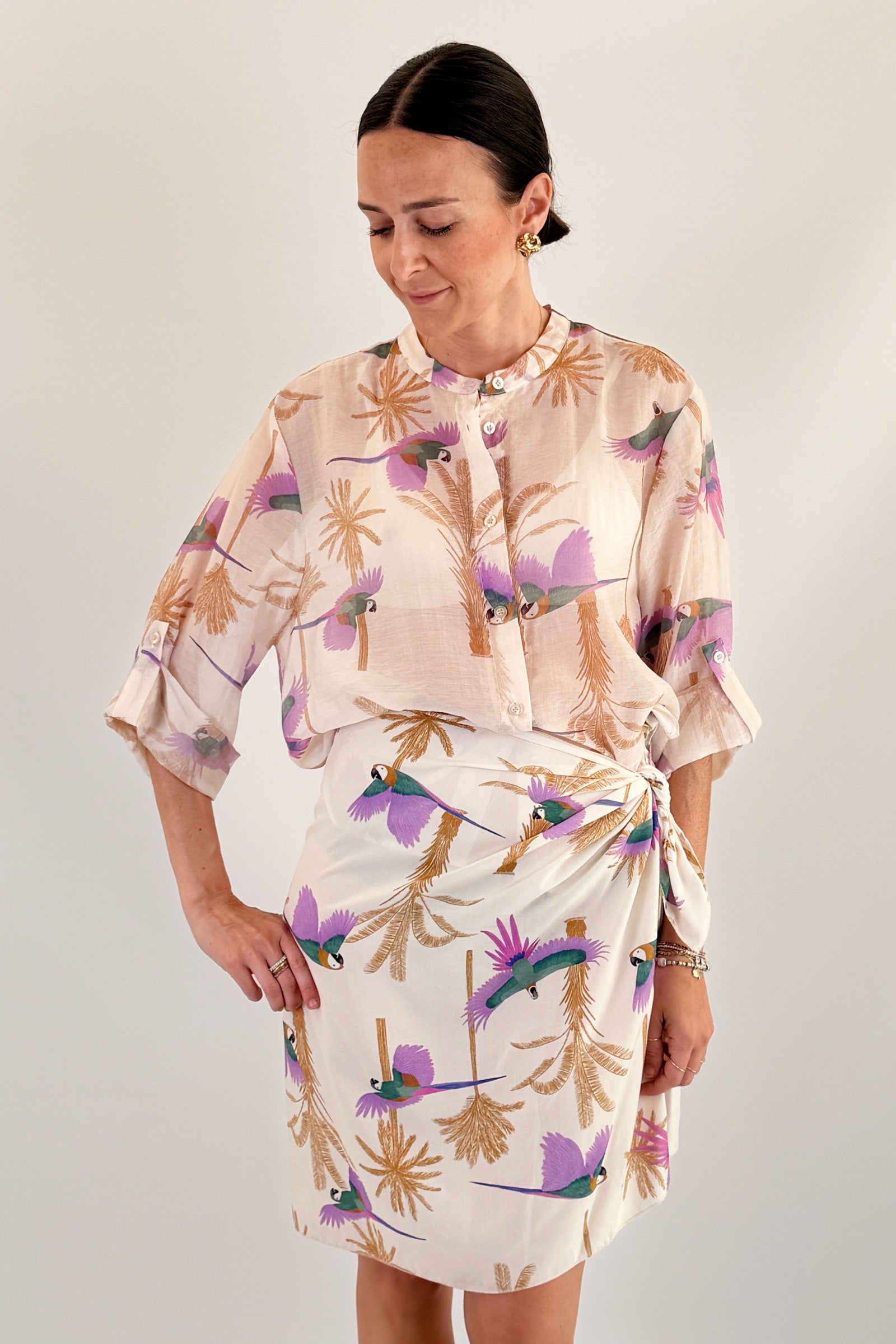 Camicia coreana PAPPAGALLI