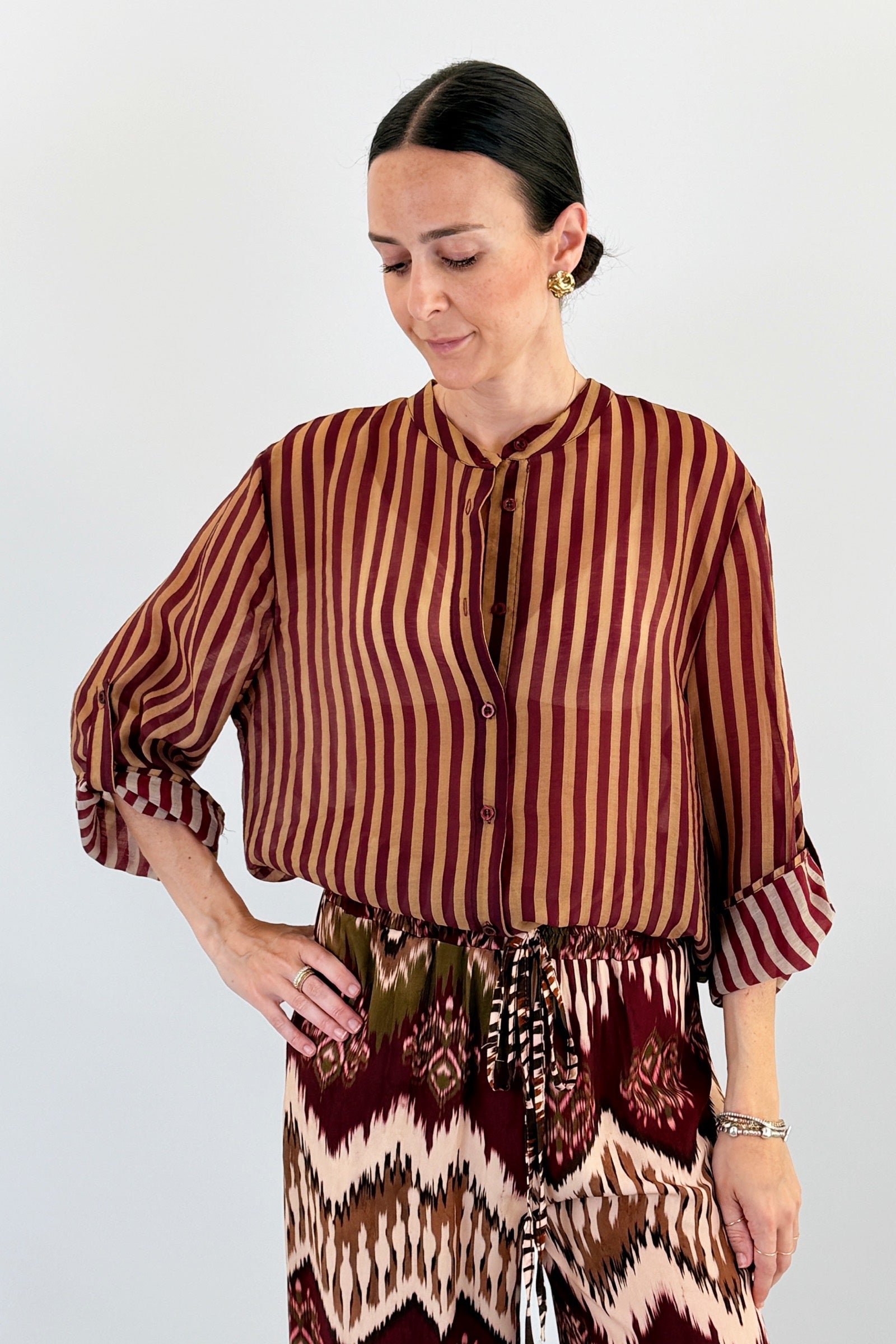 Camicia coreana righe