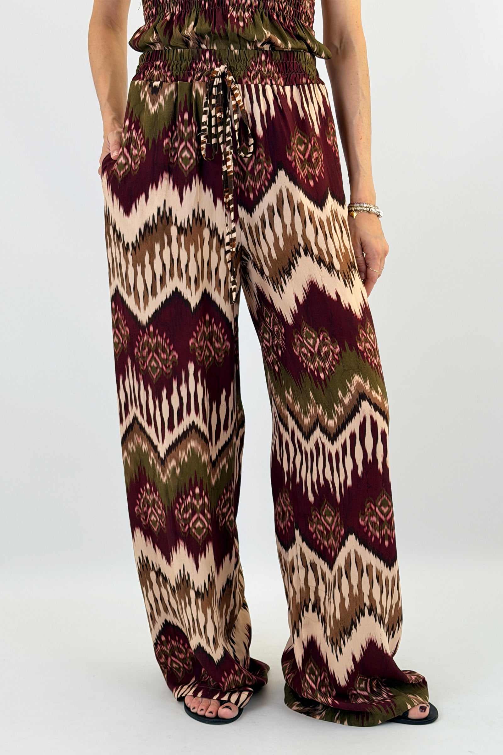 Pantalone ampio fantasia