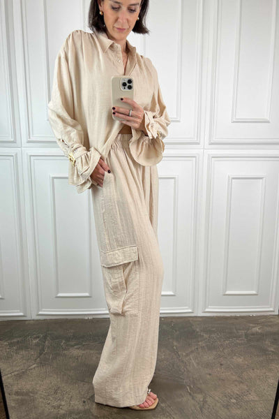 Cargo wide leg con elastico