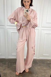 Camicia fluida con bracciali