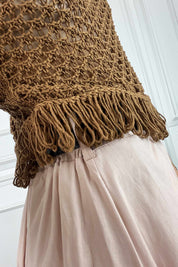 Canotta crochet sfrangiata