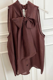 Camicia fiocco smanicata
