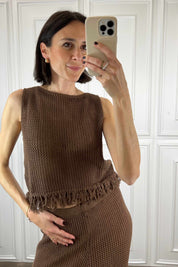 Top smanicato crochet