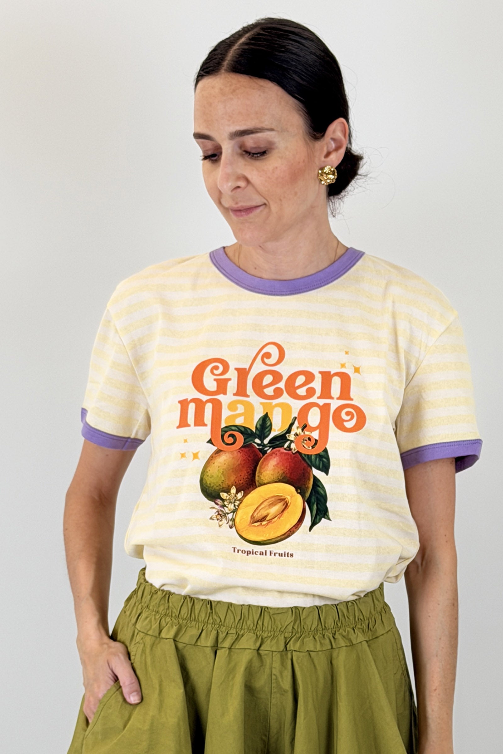 T-shirt righe GREEN MANGO