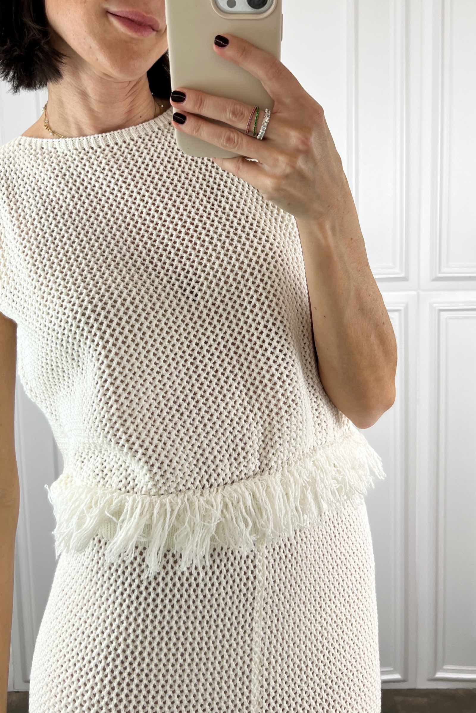 Top smanicato crochet