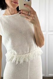 Top smanicato crochet