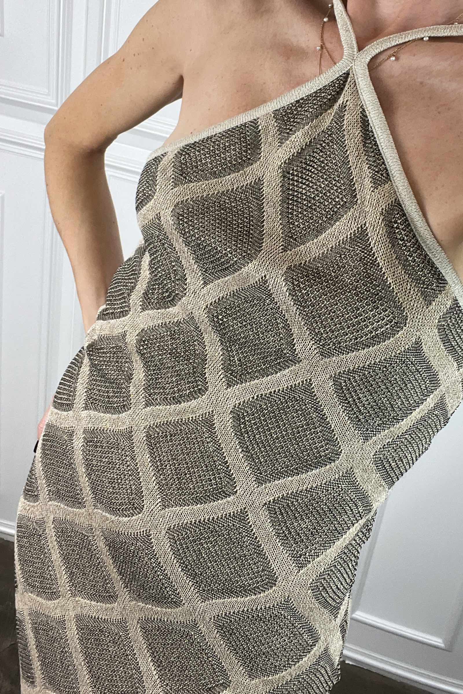 Abito lungo lurex fantasia