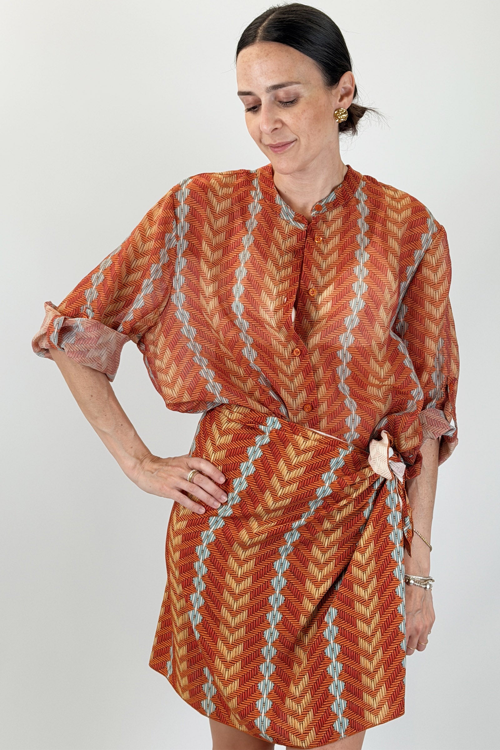 Camicia coreana zigzag