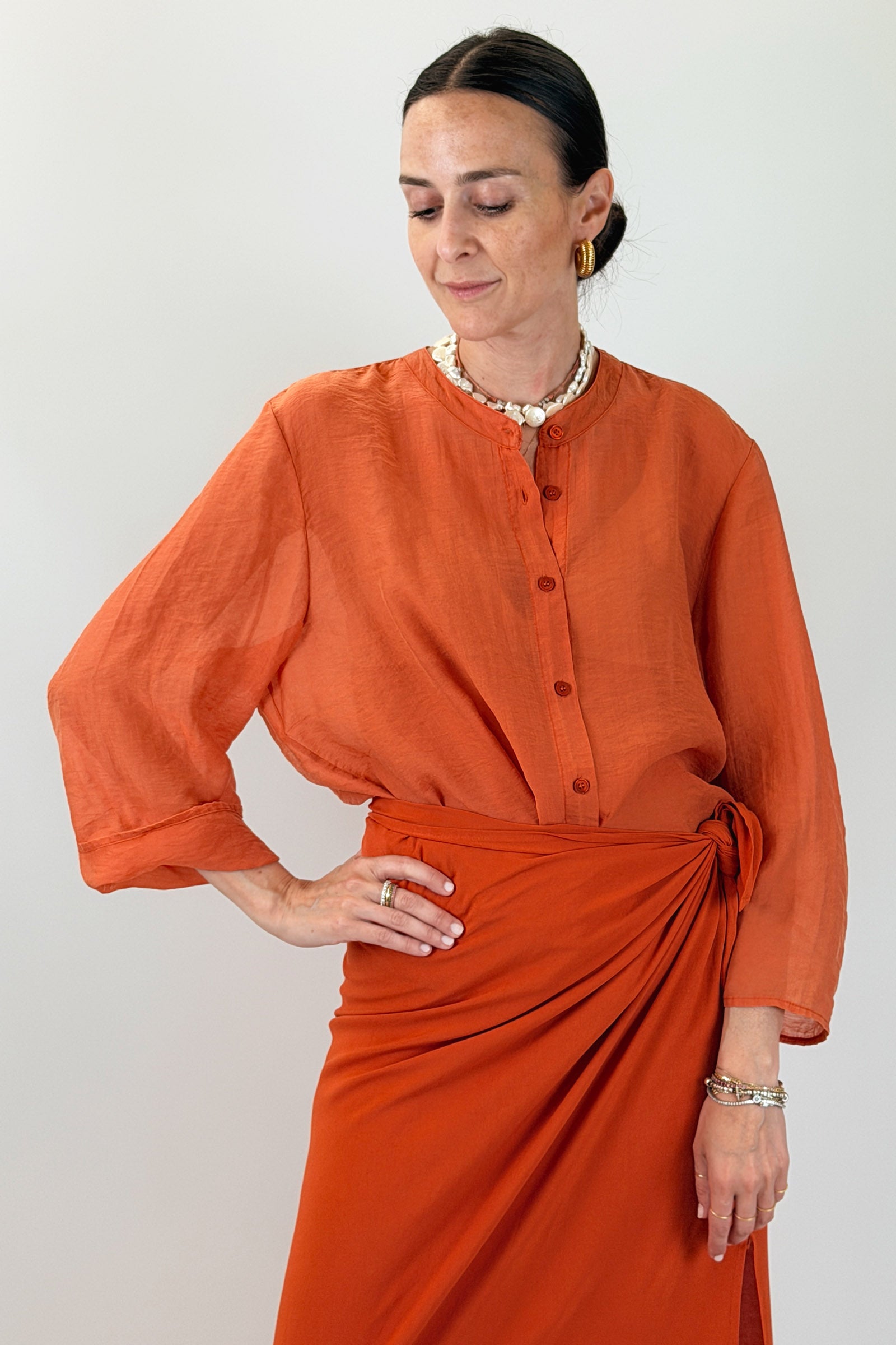 Camicia manica bottone