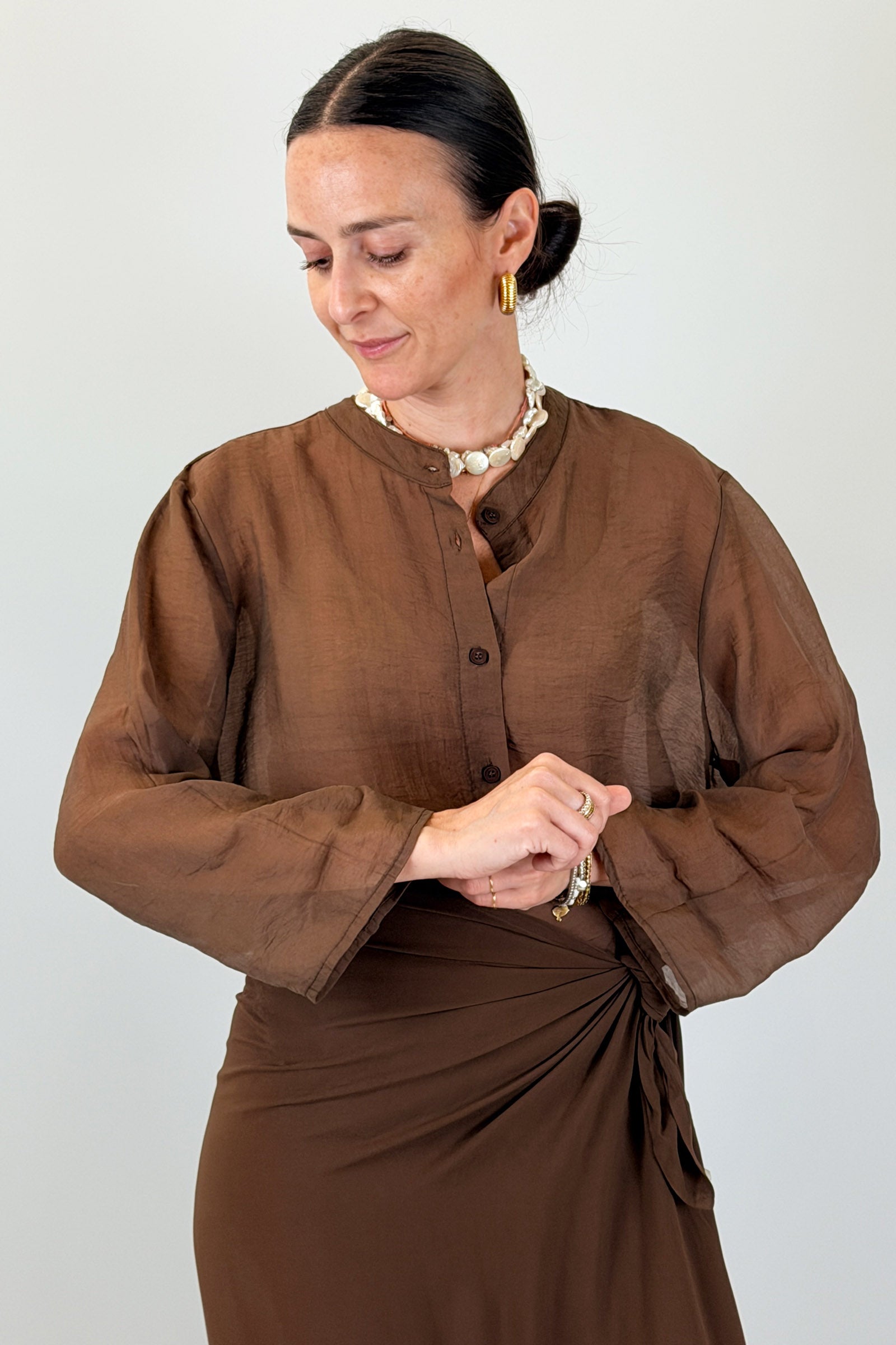 Camicia manica bottone