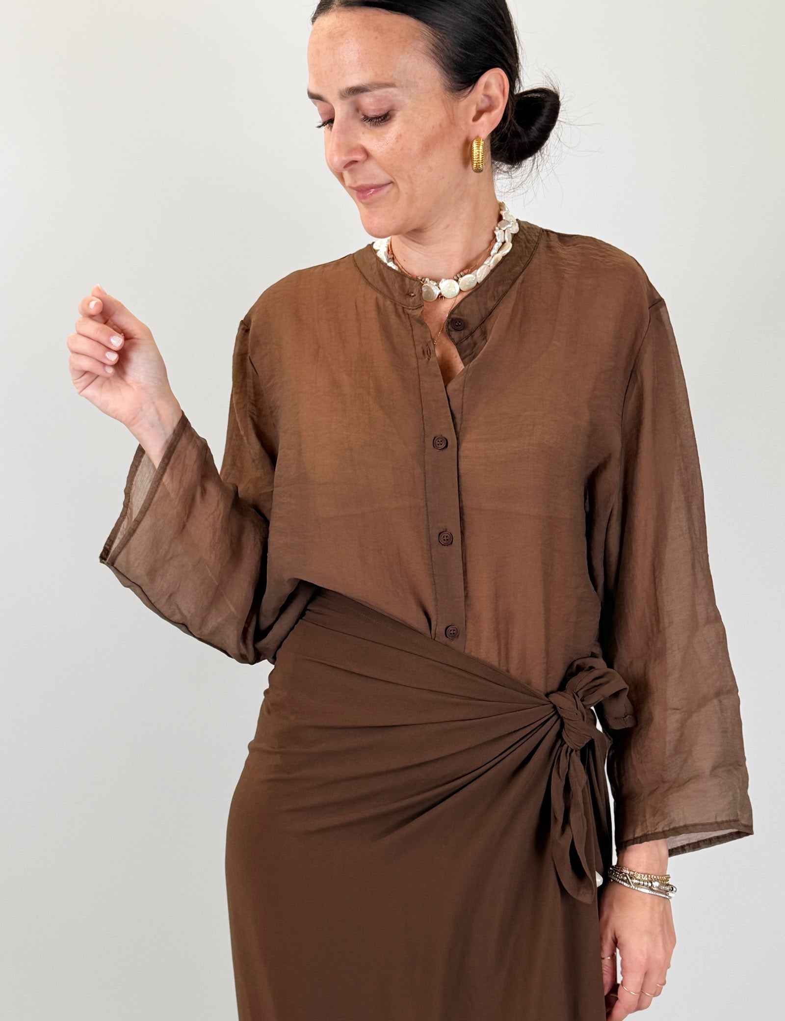 Camicia manica bottone