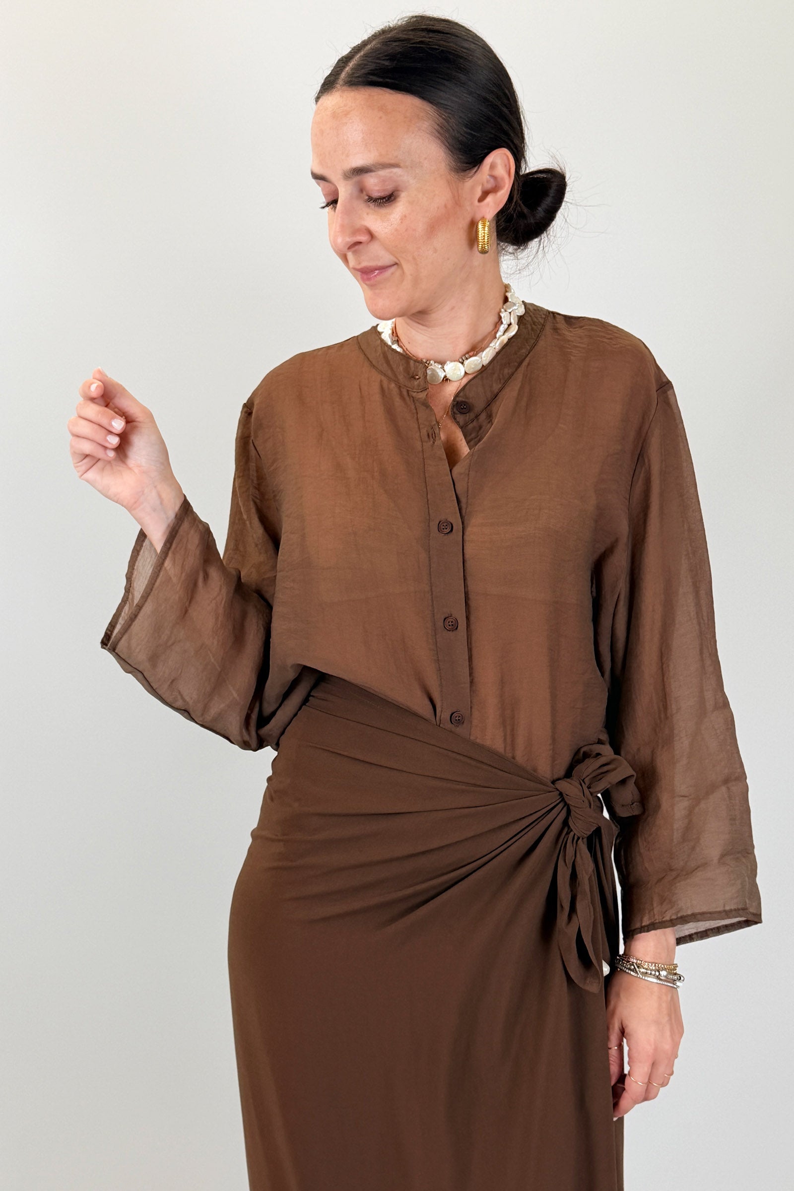 Camicia manica bottone