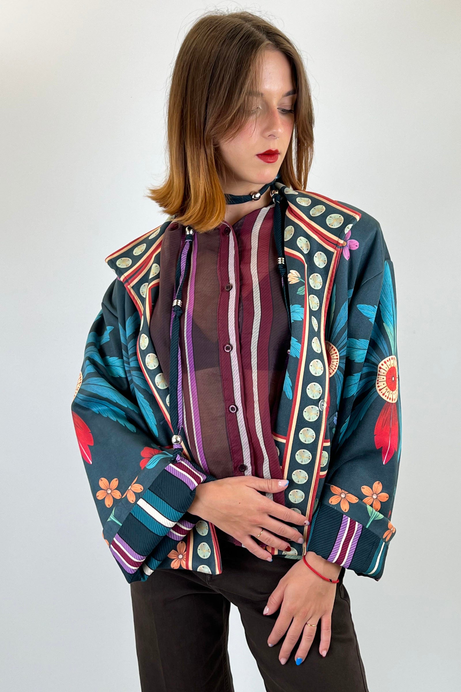 Bomber NOMAD palma e fiori