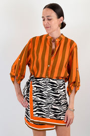 Camicia maxirighe cotone