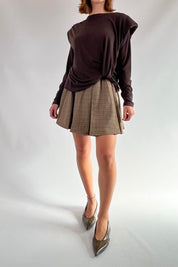 Maglia spalline con arriccio