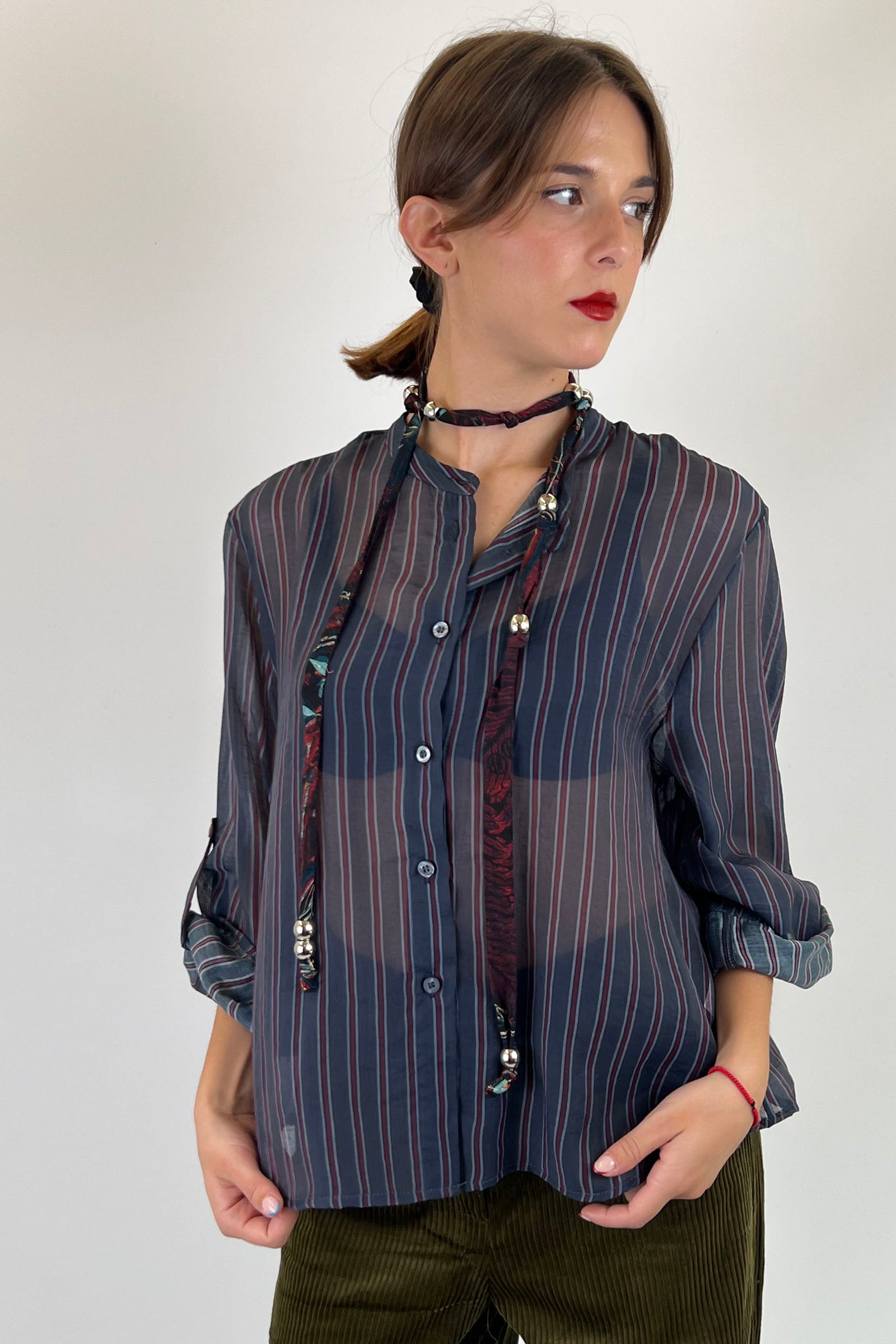 Camicia NOMAD righe e collana