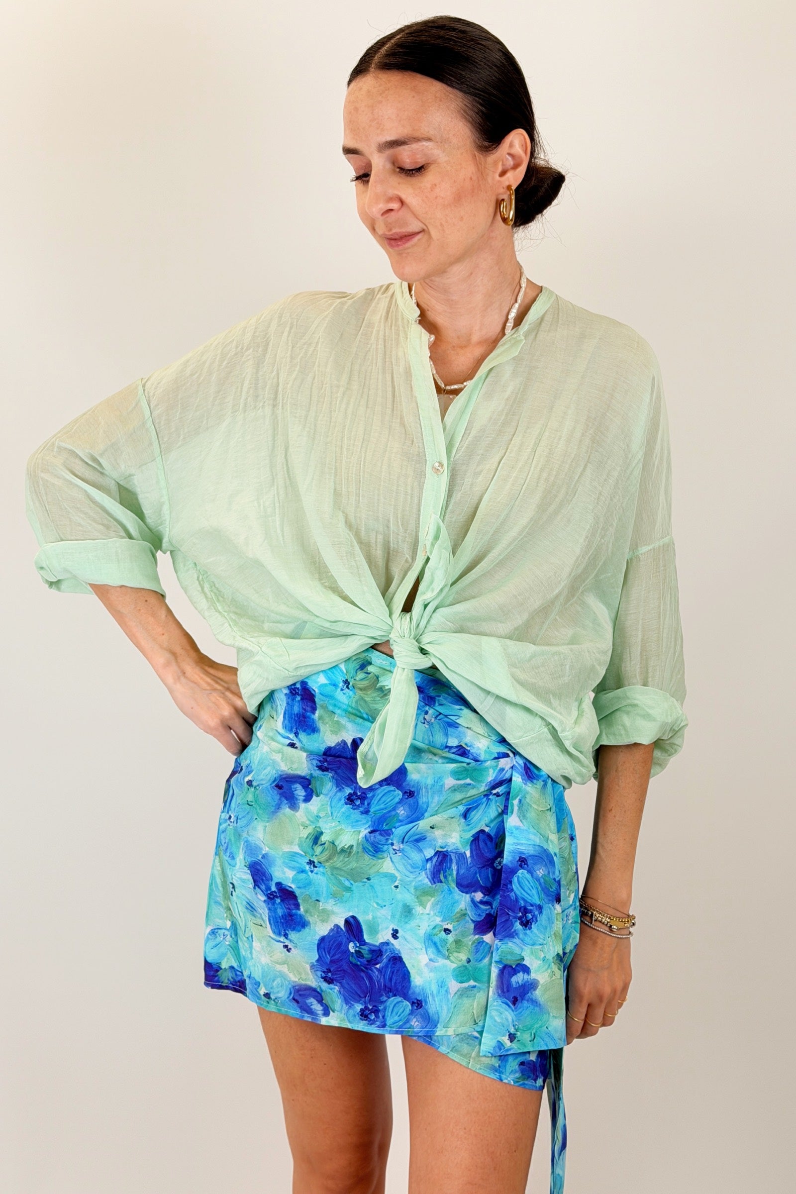 Camicia misto seta