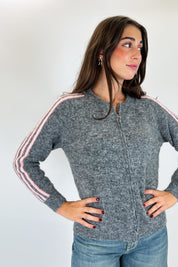 Bomber in maglia con bande