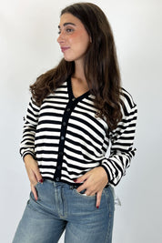 Cardigan a righe