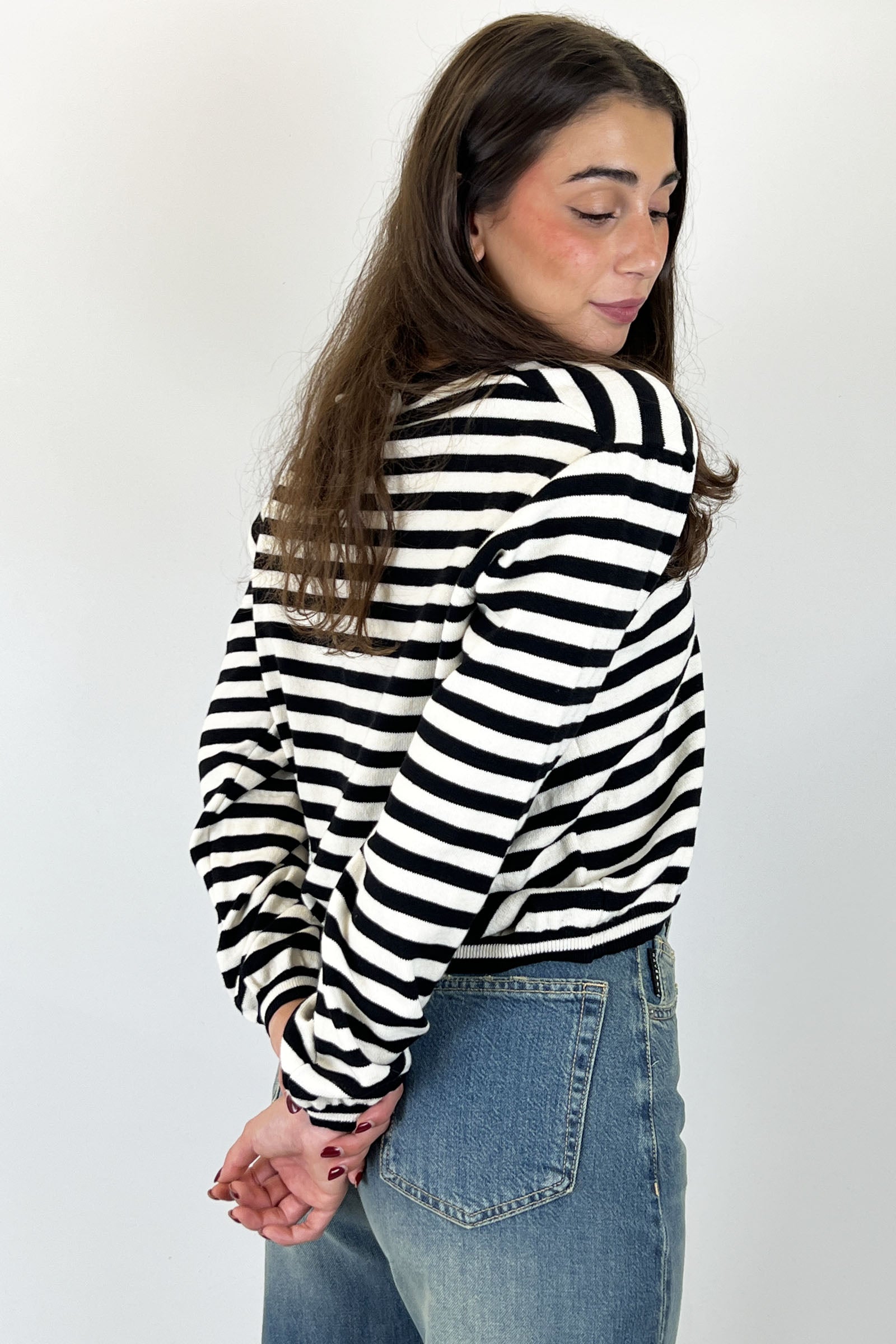 Cardigan a righe