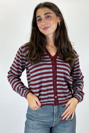 Cardigan a righe