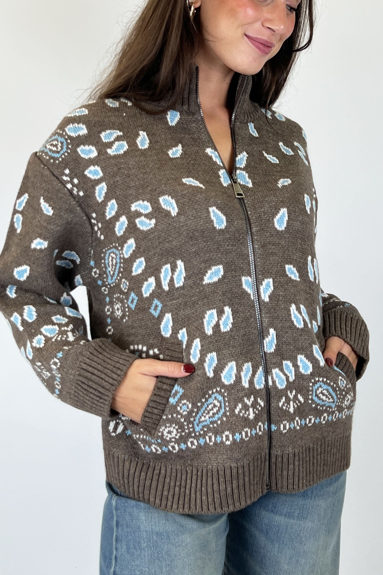Bomber bandana con zip