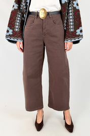 Pantalone cotone con cintura