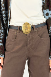 Pantalone cotone con cintura