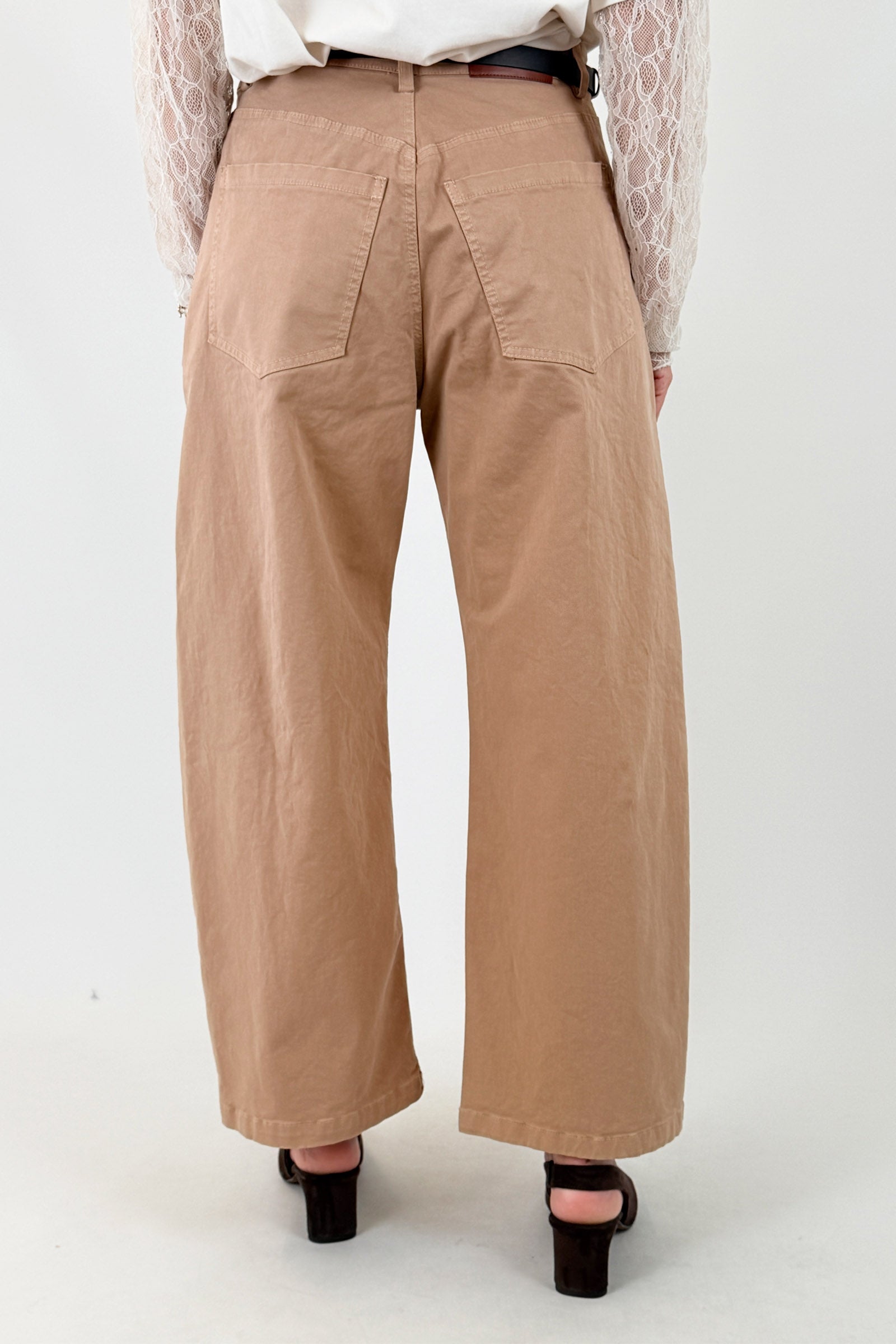 Pantalone cotone con cintura