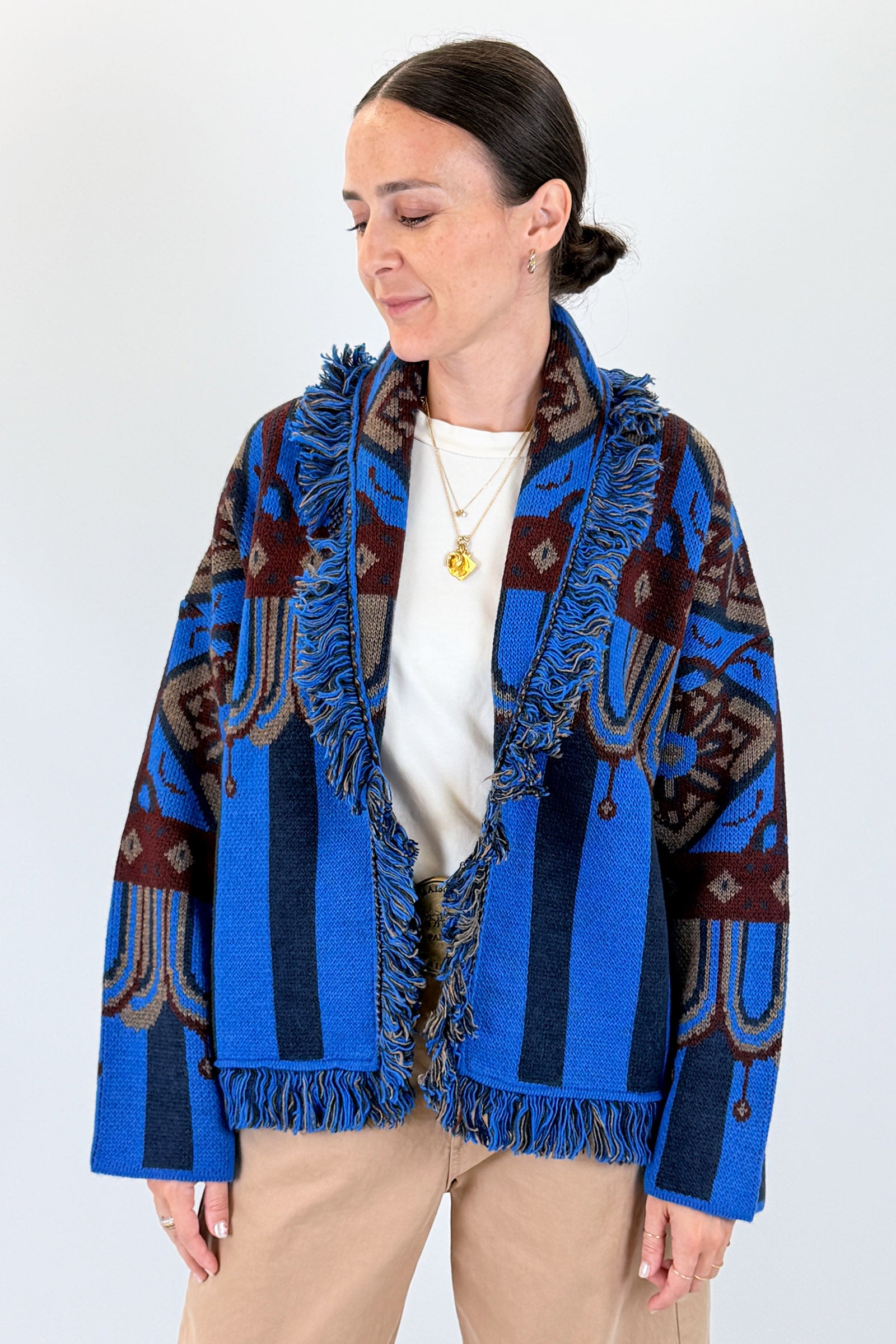 Cardigan frange origami