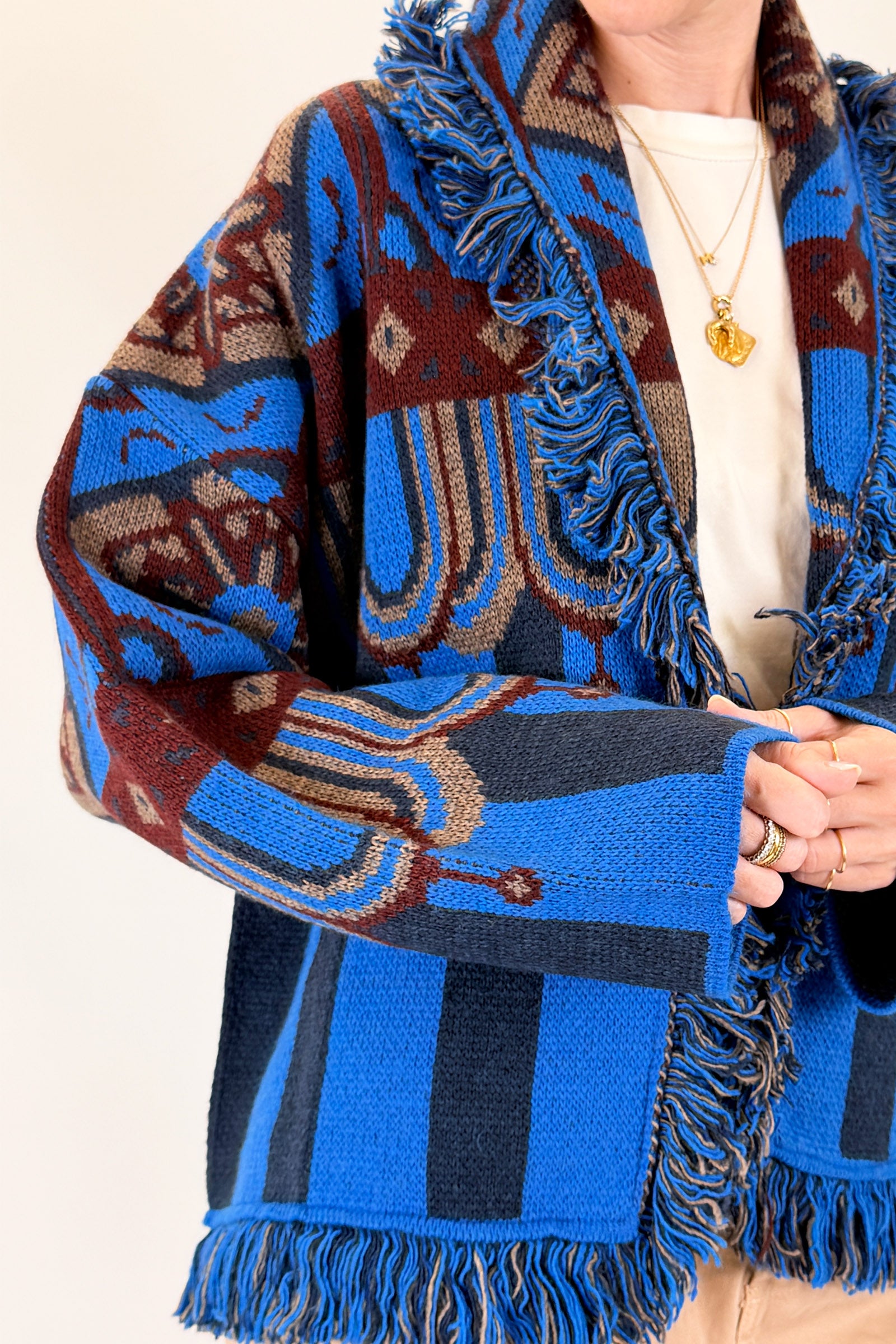 Cardigan frange origami