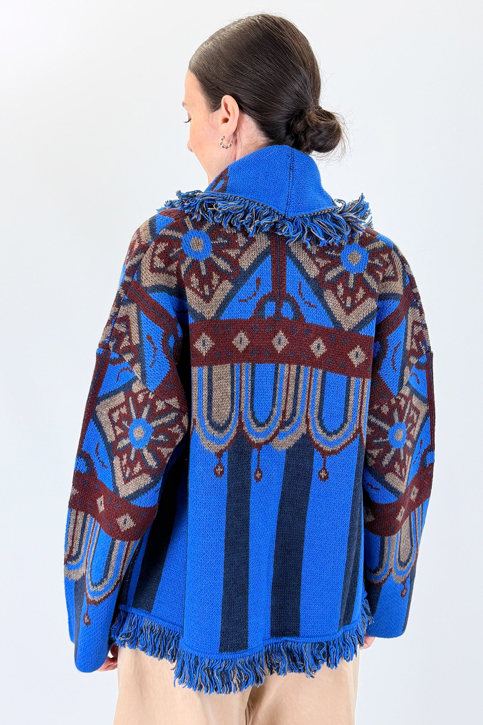 Cardigan frange origami