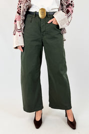 Pantalone cotone con cintura