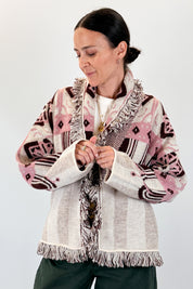 Cardigan frange origami