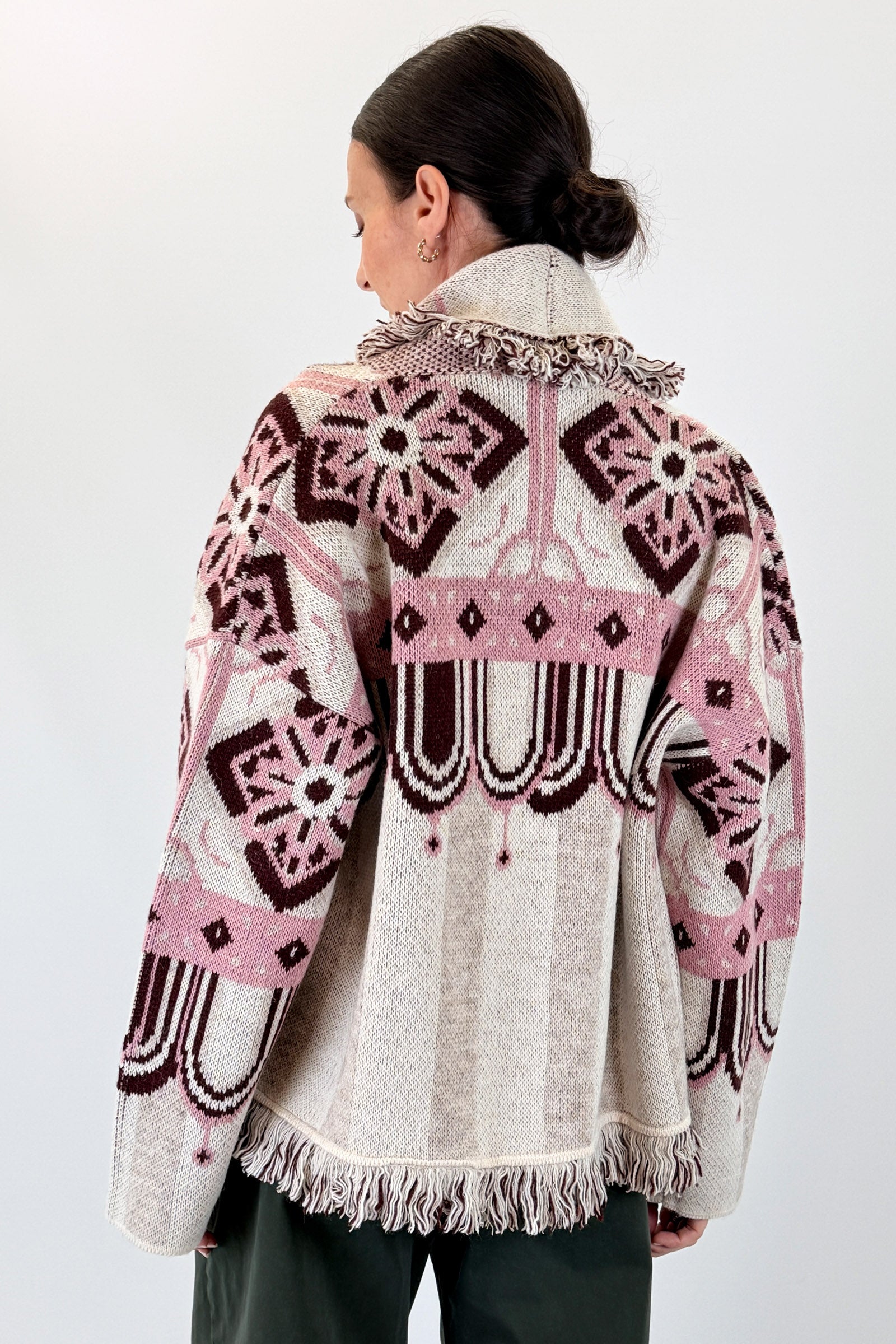 Cardigan frange origami