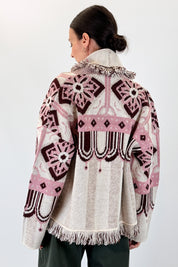 Cardigan frange origami