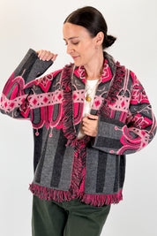 Cardigan frange origami