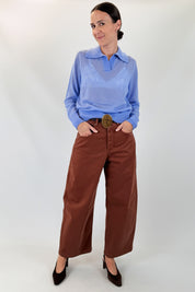 Pantalone cotone con cintura
