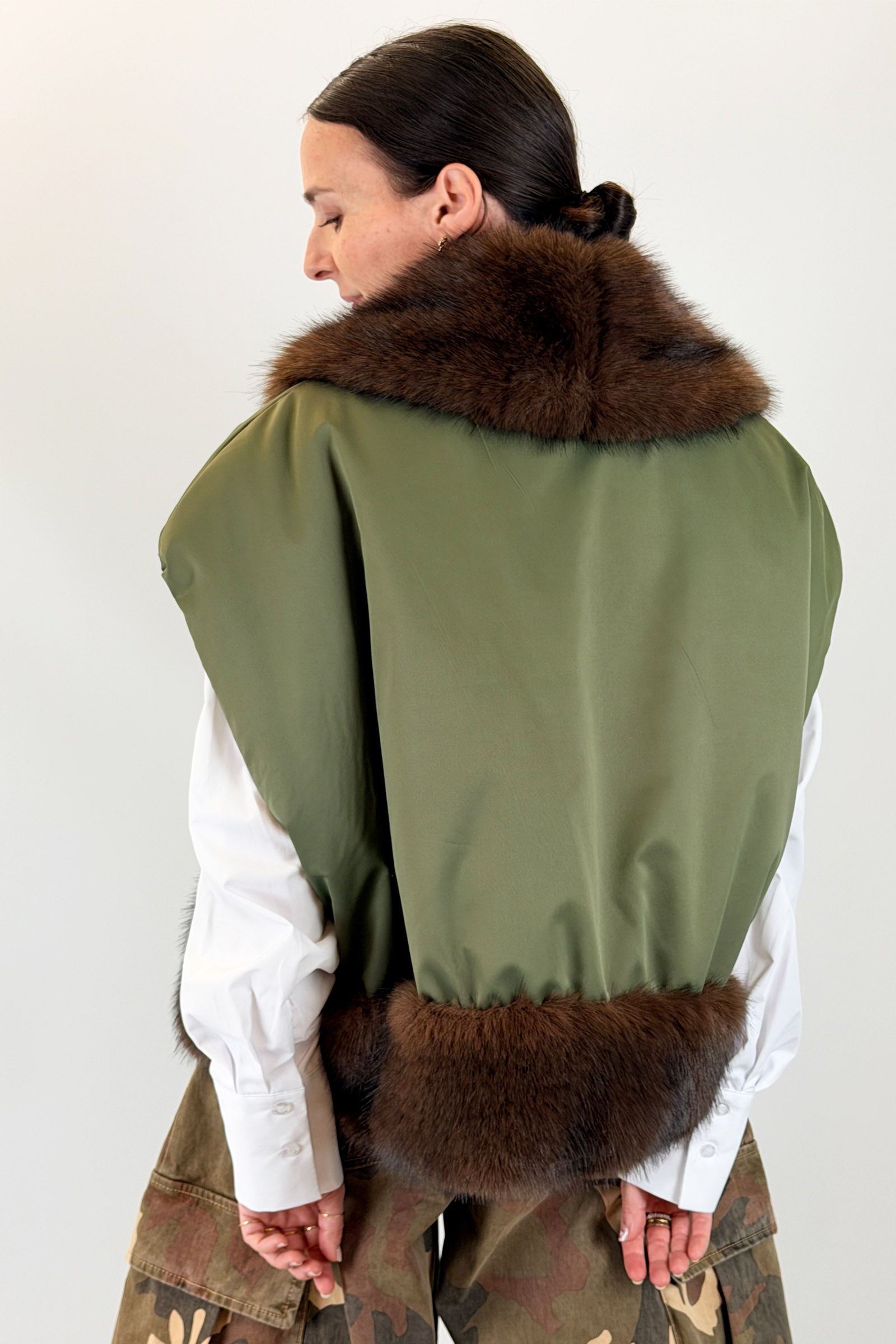 Gilet collo pelliccia