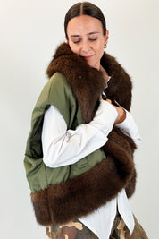 Gilet collo pelliccia
