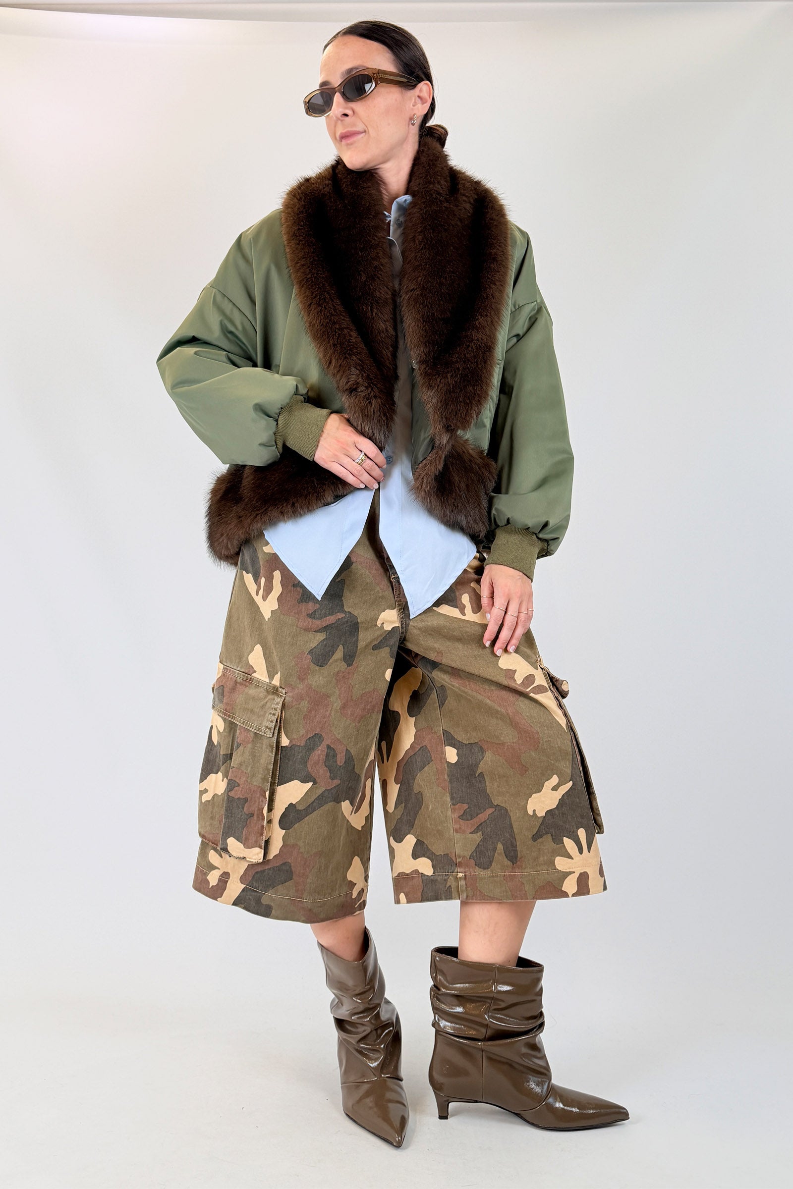 Bomber collo pelliccia