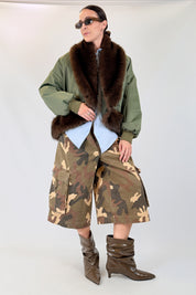 Bomber collo pelliccia