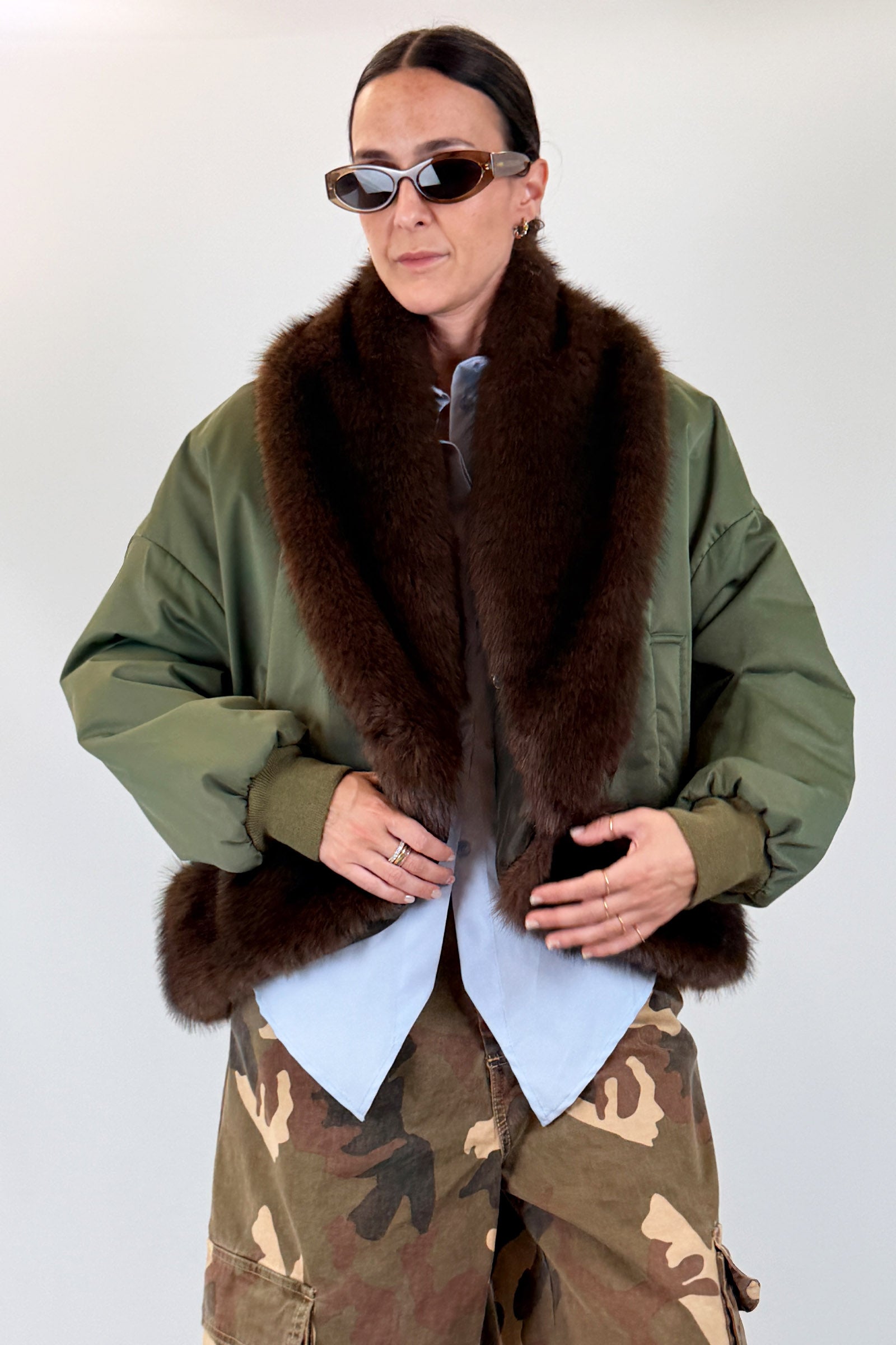 Bomber collo pelliccia