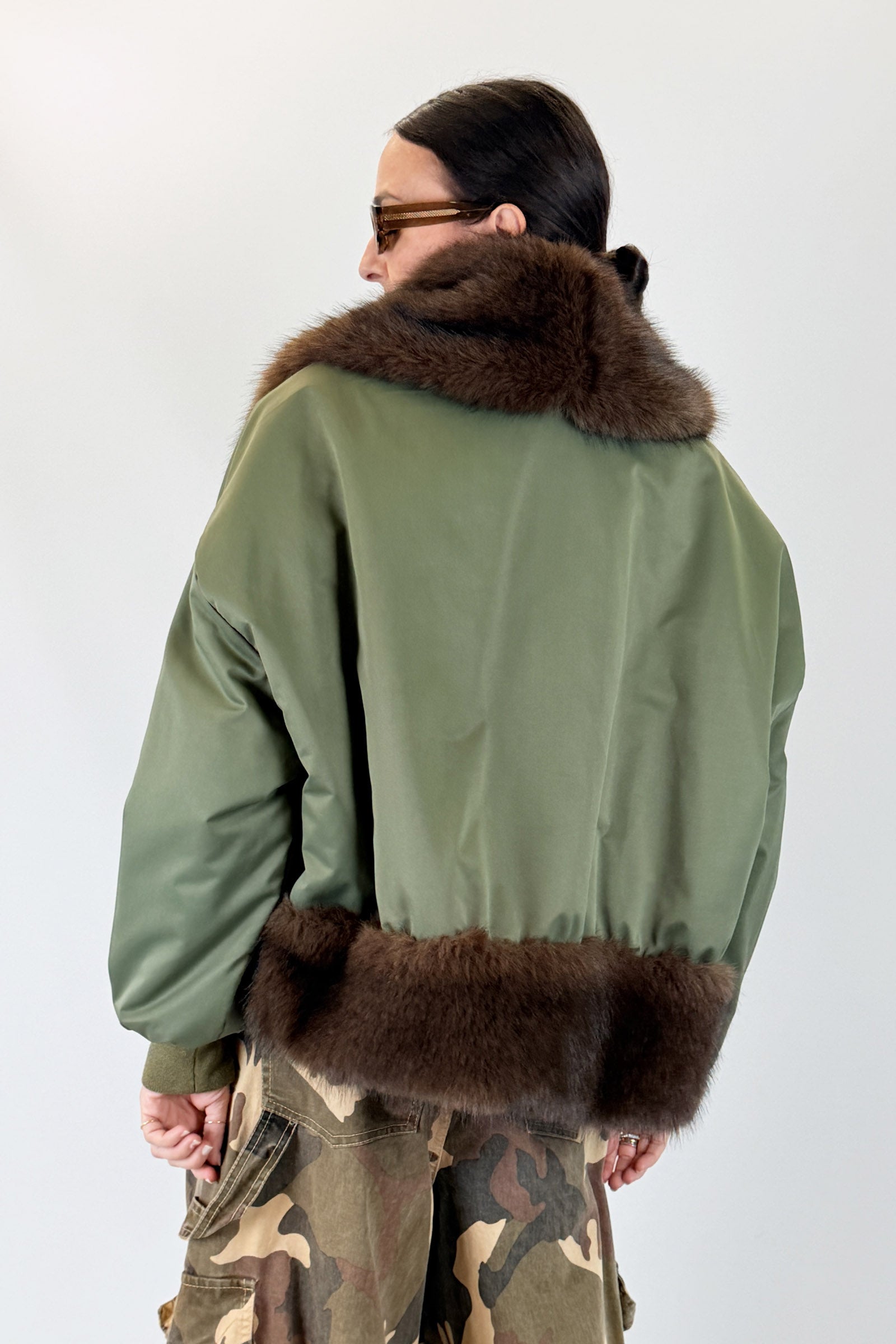 Bomber collo pelliccia