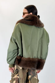 Bomber collo pelliccia