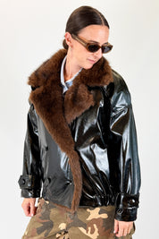 Bomber collo pelliccia