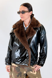 Bomber collo pelliccia