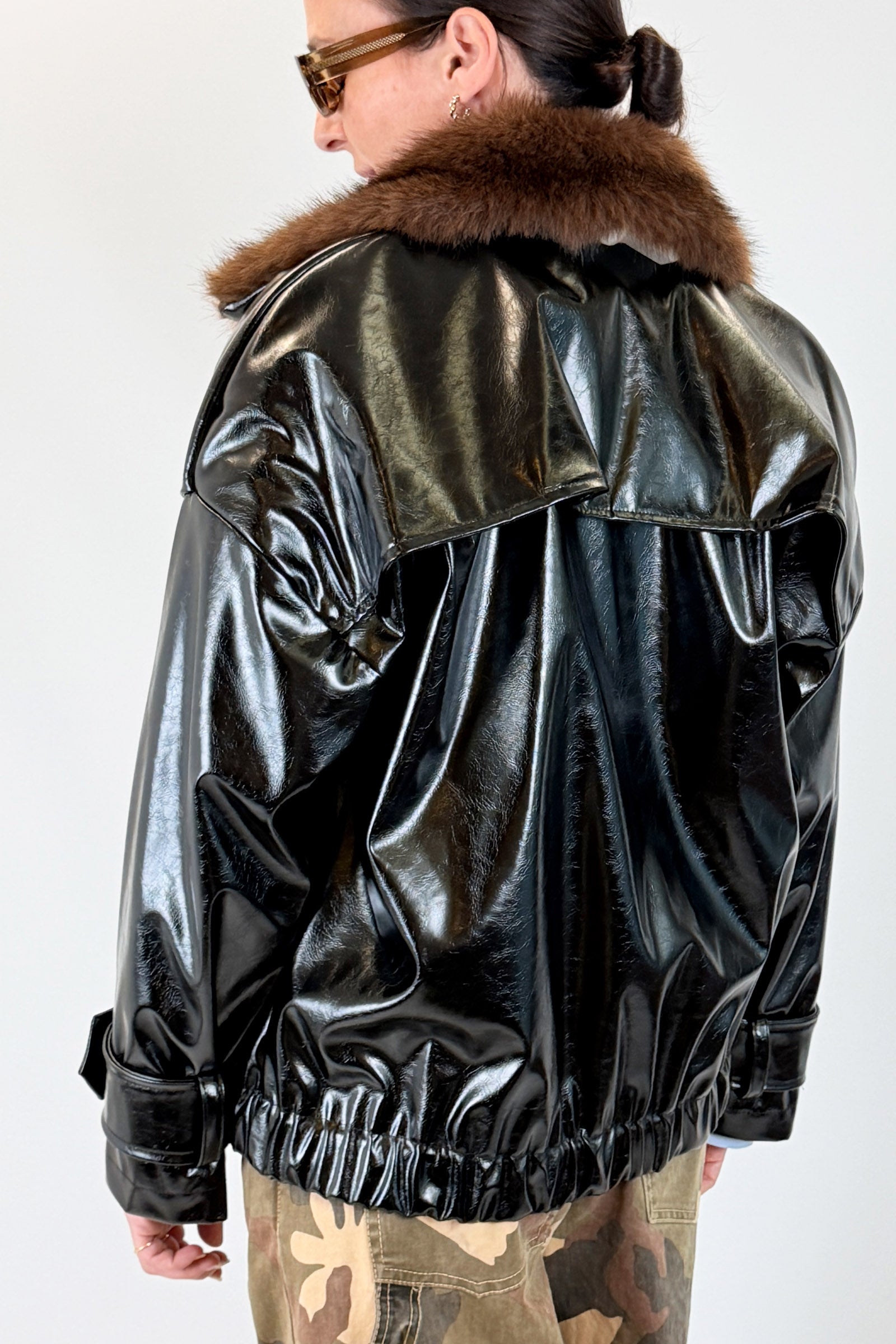 Bomber collo pelliccia