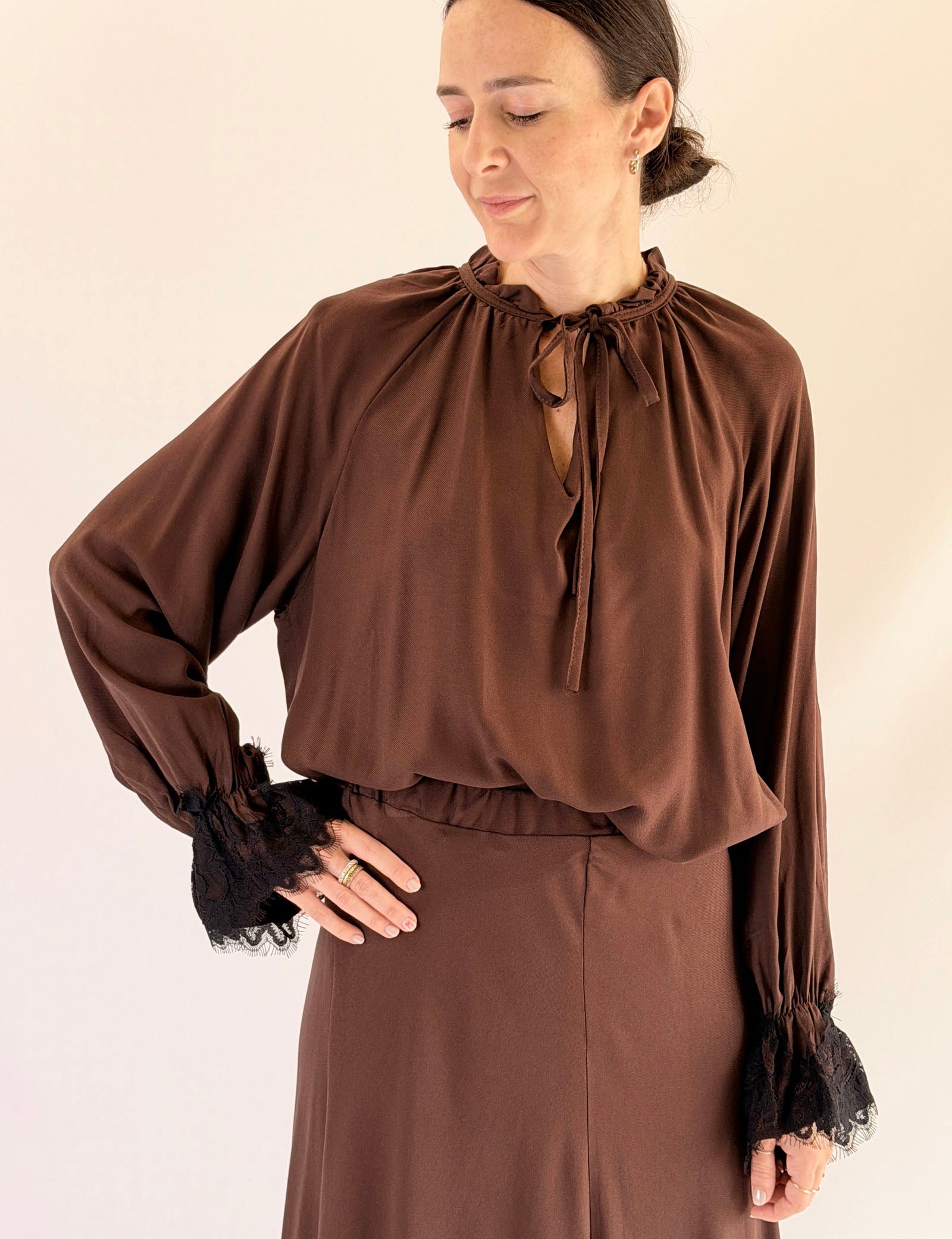 Camicia manica pizzo
